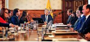 El Mandatario durante su intervenci&oacute;n en la reuni&oacute;n del Consejo de Seguridad, en la capital ecuatoriana.