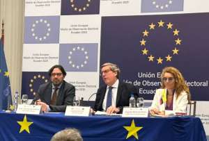 La Misión de Observación Electoral de la Unión Europea presentó el informe final de recomendaciones de las elecciones en Ecuador. En ese espacio rechazaron nuevamente la teoría de la tinta mágica. 