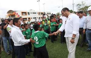 El presidente Rafael Correa inaugur&oacute; una nueva Unidad Educativa del Milenio. Foto: Presidencia 