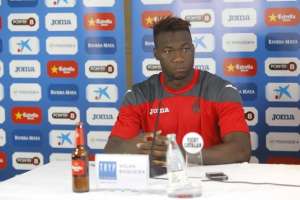 Felipe Caicedo durante la rueda de prensa de su club. FOTO: www.rcdespanyol.com
