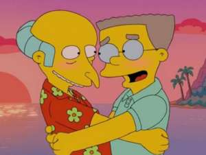 En muchos cap&iacute;tulos se ha dado a entender el amor que siente Smithers por su multimillonario jefe. 