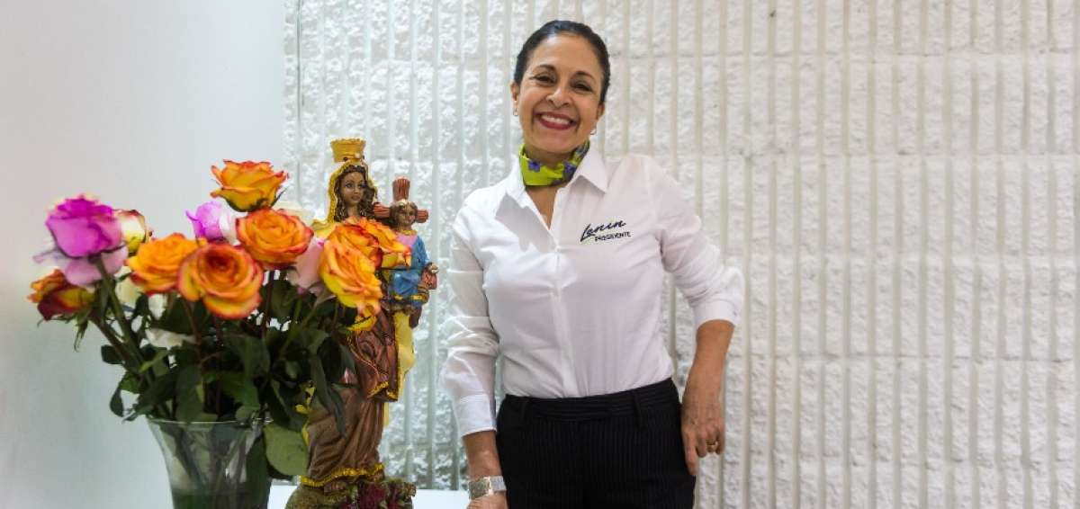 Roc&iacute;o Gonz&aacute;lez de Moreno, esposa de Len&iacute;n Moreno, candidato a la Presidencia.