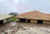 Localidades de Azuay afectadas por las fuertes lluvias. 