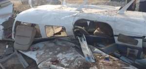 Fuselaje de la avioneta que se estrell&oacute; en Par&uacute;. Autoridades indicaron que se conform&oacute; una Junta de Investigaci&oacute;n.