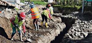 La instalaci&oacute;n del alcantarillado empieza en San Juan Rumipungo y finaliza en el barrio Cardosanto, ambas localidades ubicadas en el norte del cant&oacute;n.