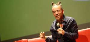 Rub&eacute;n Albarr&aacute;n dio una charla, el pasado fin de semana, en la plataforma del Museo Antropol&oacute;gico y de Arte Contempor&aacute;neo o por su acr&oacute;nimo MAAC.