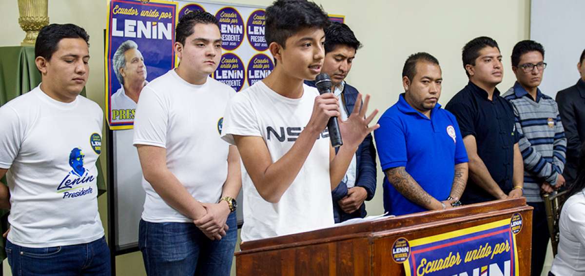Cristhoper Agreda, de 14 a&ntilde;os, del &lsquo;Colectivo Rumi&ntilde;ahui Unido por el Buen Vivir&rsquo;.