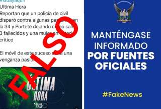 La Policía Nacional desmitió una noticia falsa en redes sociales sobre un presunto tiroteo.