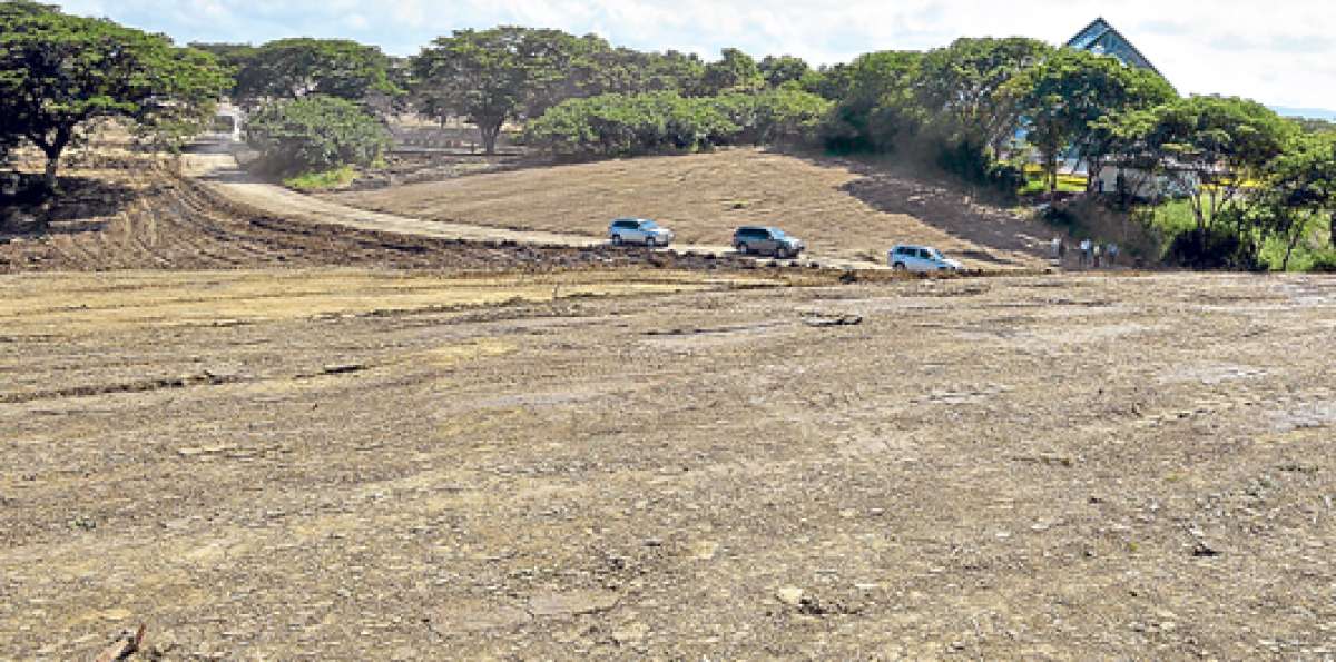 Una vista a&eacute;rea del santuario de la Divina Misericordia, ubicado en la v&iacute;a a la Costa. Foto: Lylibeth Coloma / El Tel&eacute;grafo