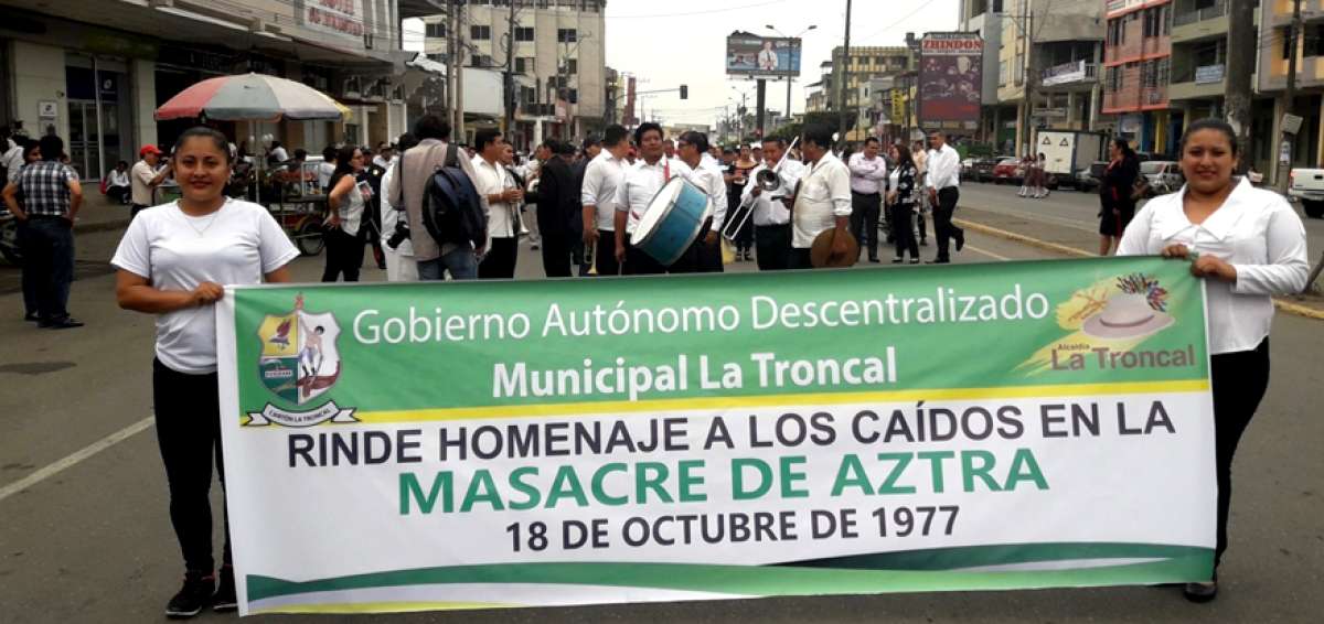 La Troncal evoc&oacute; masacre de Aztra