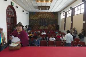 La semana pasada, los dirigentes de las bases ind&iacute;genas tuvieron un primer acercamiento en Quito. Foto: John Guevara/ EL TEL&Eacute;GRAFO