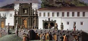 Reproducci&oacute;n en miniatura de la iglesia de San Francisco que forma parte de la exposici&oacute;n inaugurada a inicios de diciembre.