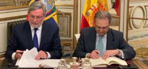 Ecuador y Espa&ntilde;a suscriben un convenio de cooperaci&oacute;n por 50 millones de euros en Madrid