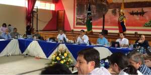 El Mandatario preside el Gabinete Itinerante que se desarrolla en Gonzanam&aacute;, Loja. Foto: Presidencia 