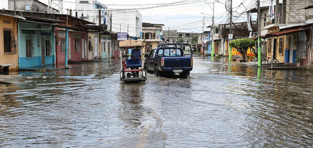 El cant&oacute;n Yaguachi es una de las localidades que present&oacute; calles y sectores bajo el agua, en d&iacute;as recientes.