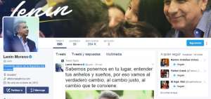 "Presidente electo" ya aparece en la 'bio' de Twitter de Moreno