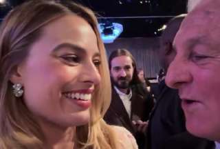 El encuentro entre Margot Robbie y Roberto Canessa que se viralizó en redes