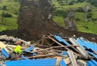 Afectaciones en Azuay producto de las fuertes lluvias.