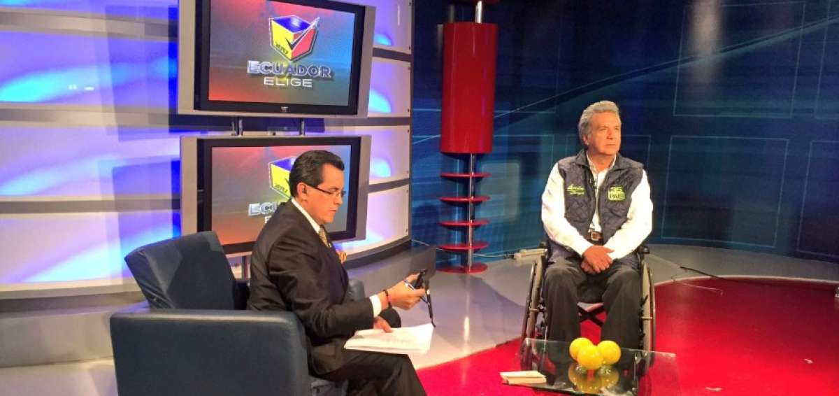 Len&iacute;n Moreno est&aacute; optimista y proyecta superar el 40% de votos