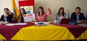 Miembros de la UNE anunciaron el fin de semana, en Quito, que planificar&aacute;n m&aacute;s movilizaciones y plantones.