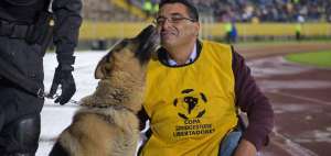Mario volvi&oacute; a ver a su perro Cyrius el pasado 17 de mayo, cuando recibi&oacute; un homenaje antes de un partido de f&uacute;tbol en el estadio Atahualpa.
