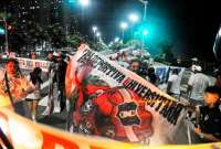 Los hinchas de Liga de Quito recorrieron las calles de Río de Janeiro