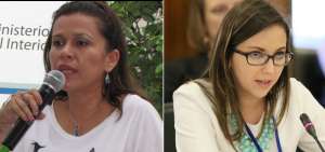 Lyne Miranda y Ver&oacute;nica Espinosa, nuevas ministras de Vivienda y Salud, respectivamente. 