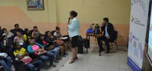 Personal t&eacute;cnico del MIES socializ&oacute; el proyecto ante los estudiantes universitarios.