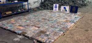 En total fueron hallados 785 paquetes, cada uno con m&aacute;s de un kilo de droga.