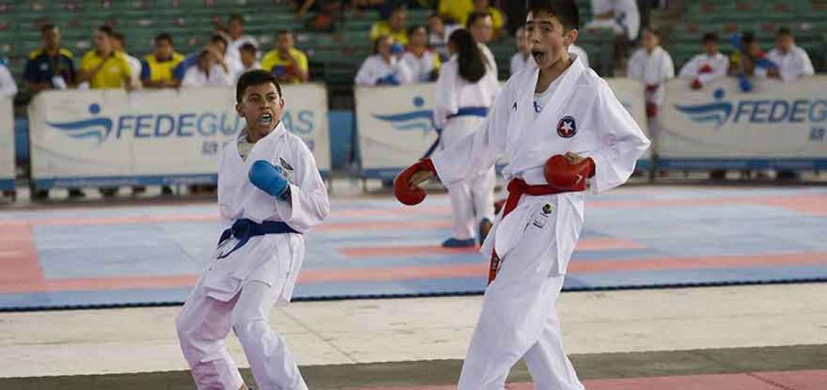 El ecuatoriano Guillermo Acosta (izq.) tras darle el &uacute;ltimo golpe a su rival, el chileno Benjam&iacute;n Mancilla. 