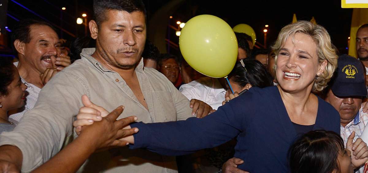 La precandidata Cynthia Viteri visit&oacute; el 18 de agosto la ciudad de Quevedo (Los R&iacute;os).