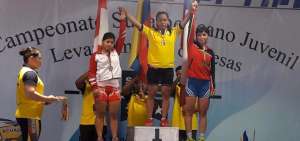 Mar&iacute;a Nantip se corona campeona juvenil suramericana de halterofilia