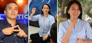 Tres int&eacute;rpretes transmiten los mensajes de personas sordas a la sociedad ecuatoriana
