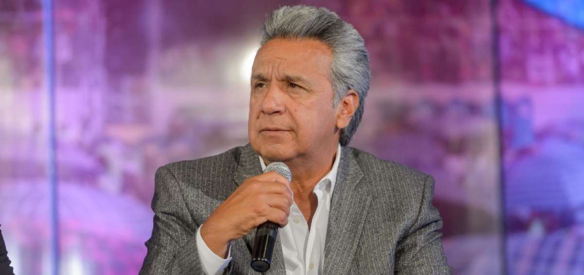 Len&iacute;n Moreno, presidente electo de Ecuador, brind&oacute; una rueda de prensa en la Casa de Campa&ntilde;a de AP en Quito.