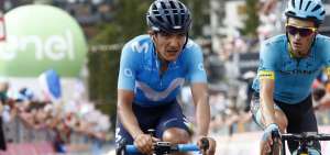 Richard Carapaz durante una de las etapas de la prueba italiana.