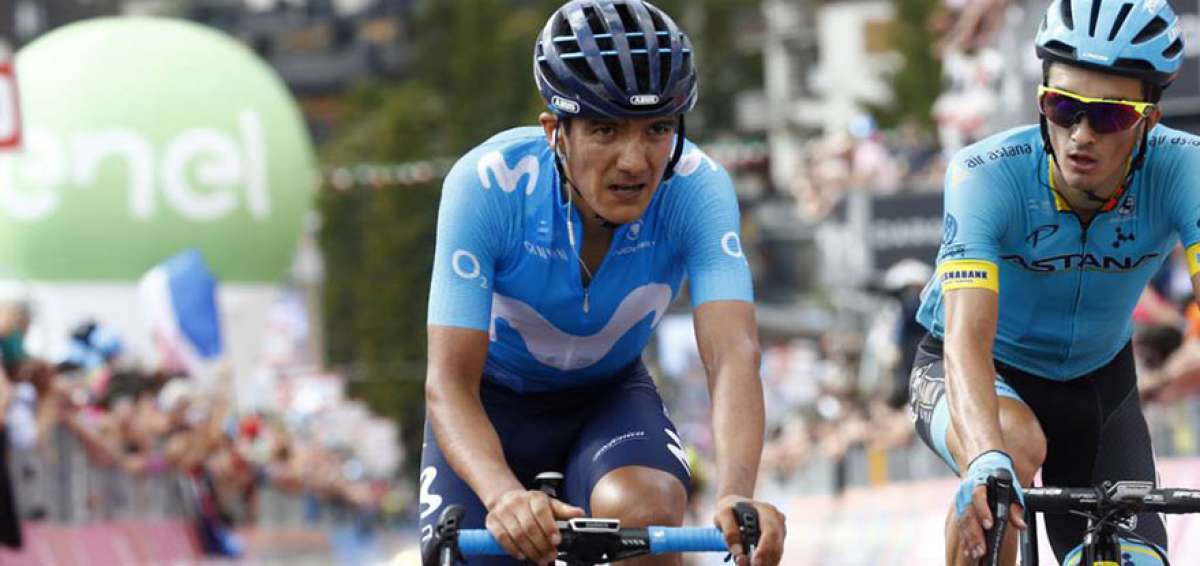 Richard Carapaz durante una de las etapas de la prueba italiana.