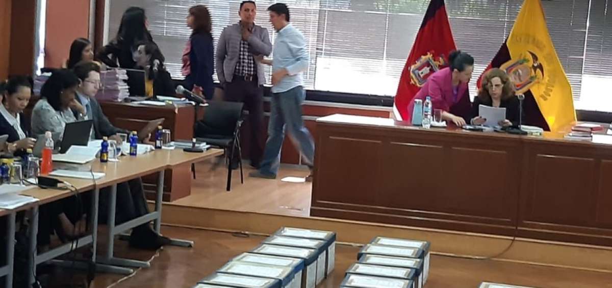 La diligencia se cumple por segundo d&iacute;a consecutivo en el octavo piso de la Corte Nacional de Justicia.