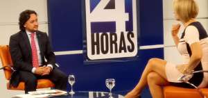 El titular de la Secom, Andr&eacute;s Michelena, fue entrevistado este mi&eacute;rcoles 25 de abril en los estudios de Teleamazonas. 
