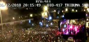 Im&aacute;genes de vigilancia efectuada durante un evento p&uacute;blico en la Tribuna del Sur.  