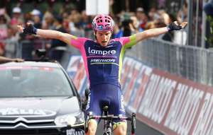 Polanc, de 23 a&ntilde;os, logr&oacute; en Abetone su primera victoria en el Giro. Foto: Agencia AFP
