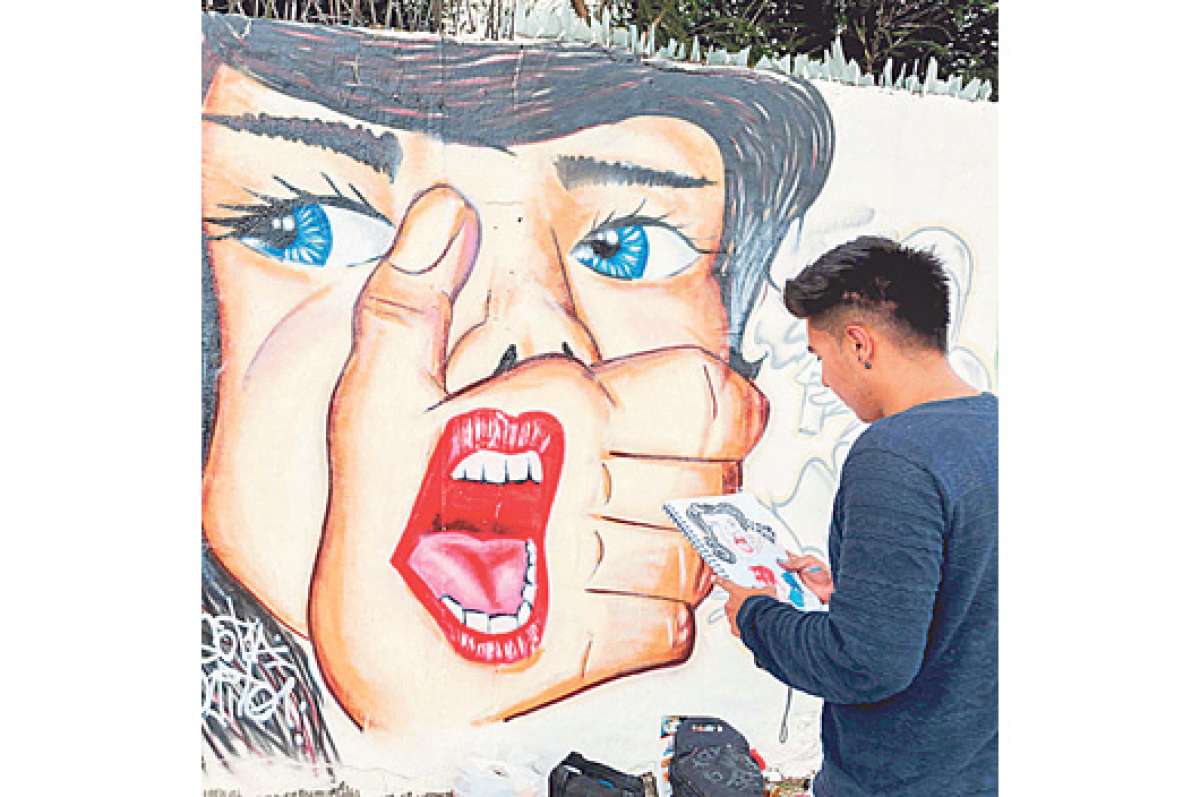 100 grafiteros dibujan por la equidad (Galer&iacute;a)