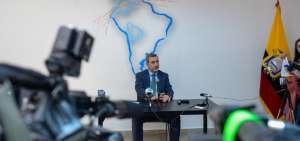 &Eacute;dison Lanza  emiti&oacute; en una rueda de prensa las conclusiones preliminares de un informe sobre la situaci&oacute;n de los derechos a la libre expresi&oacute;n en Ecuador.