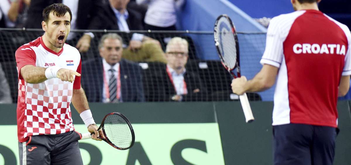 Cilic y Dodig ganan el dobles de la final a Del Potro y Mayer (2-1)
