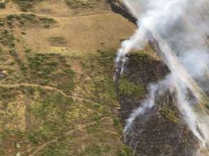 El fuego se encontraba en una zona de dif&iacute;cil acceso.