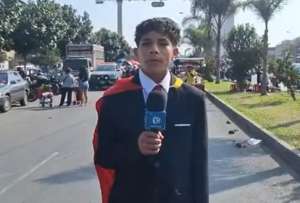 Cliver Huamán se las ingenio para transmitir la final de la Copa Libertadores en Lima. 