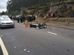 Un motociclista herido en accidente de la Sim&oacute;n Bol&iacute;var