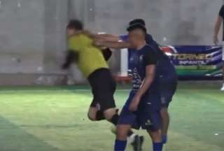 Bryon Moreno fue agredido por un jugador de  torneo amateur.