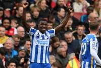 Moisés Caicedo marcó su primer gol en Premier League, ante el Manchester United