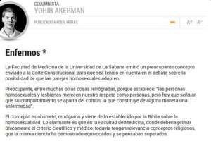Diario colombiano despide a columnista por escrito "inc&oacute;modo"
