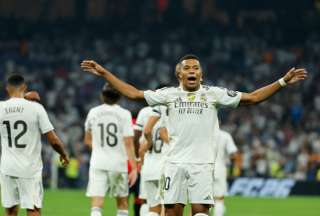 Kylian Mbappé anotó de penal para la victoria del Real Madrid